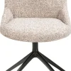 XOOON Mats, eetkamerstoel - draaibaar - rough off black - Luton - koper^ Eetkamerstoelen