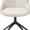 XOOON Mats, eetkamerstoel - draaibaar - rough off black - Luton - Creme^ Eetkamerstoelen