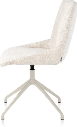 XOOON Mats, eetkamerstoel - draaibaar - creme - Luton - Creme^ Eetkamerstoelen