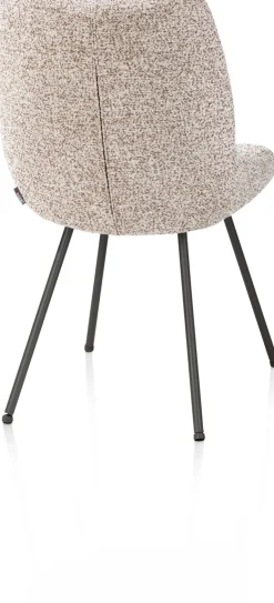 XOOON Mats, eetkamerstoel - 4-pootjes - grafiet - Luton - koper^ Eetkamerstoelen