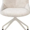 XOOON Mats, eetkamerstoel - wielen - creme - Luton - Creme^ Eetkamerstoelen