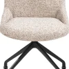 XOOON Mats, eetkamerstoel - wielen - rough off black - Luton - koper^ Eetkamerstoelen