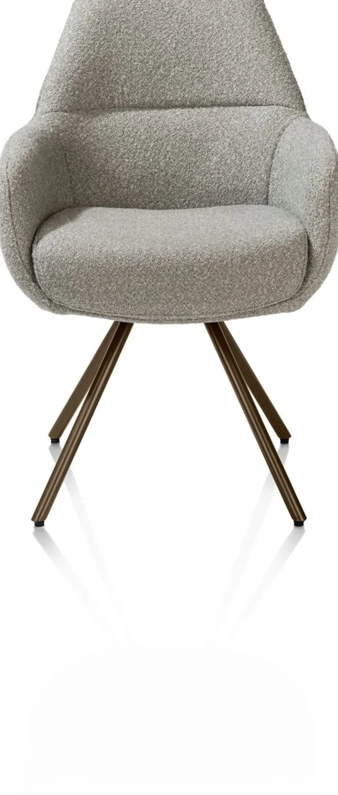XOOON Mavis, armstoel met draaifunctie, incl. pocket, stof Cloudy, frame steel brown - Olijf^ Armstoelen