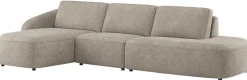 XOOON Merano, Longchair links ronde arm - 1 zits zonder armen - ottomane small rechts^ Merano|Merano