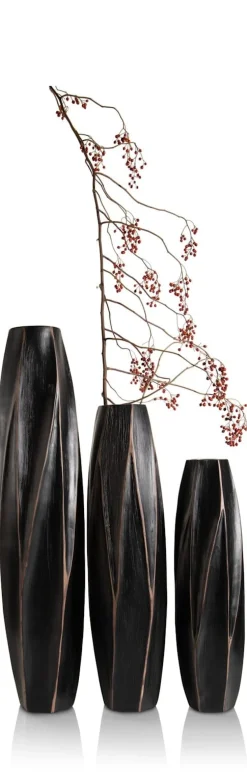 XOOON Merle vaas H63cm in de kleur Zwart - COCOmaison^ Woonaccessoires