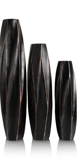 XOOON Merle vaas H52cm in de kleur Zwart - COCOmaison^ Woonaccessoires