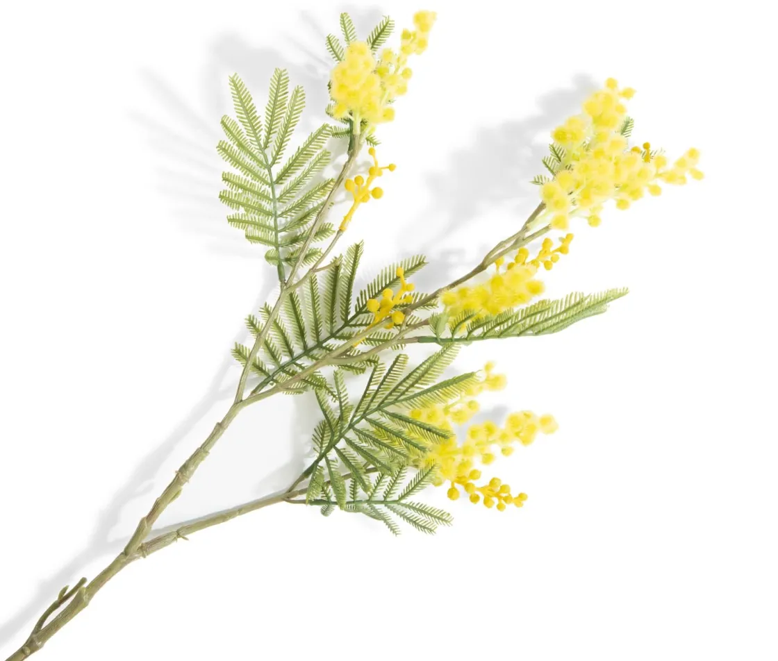 XOOON Mimosa Branch H110cm kunstbloem in de kleur Geel - COCOmaison^ Woonaccessoires