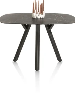 XOOON MINATO bartafel - ovaal - 150 x 105 cm (h: 92 cm) - marmerlook^ Bartafels|Tafelconfigurator