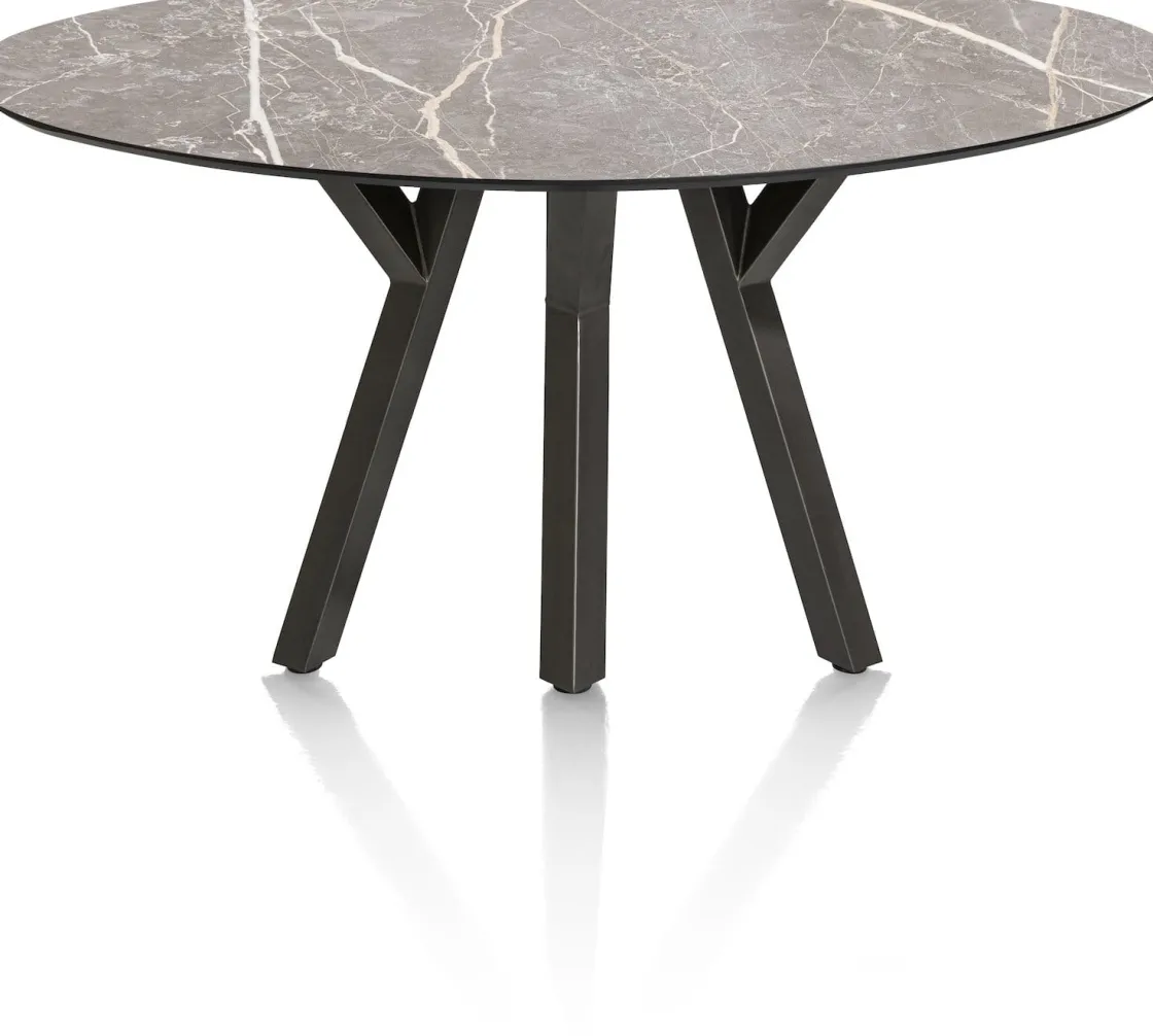 XOOON MINATO eetkamertafel - ellips - 180 x 100 cm - lichtgrijs^ Tafelconfigurator|Eettafels