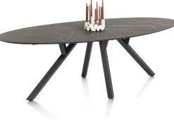 XOOON MINATO eetkamertafel - ellips - 240 x 110 cm - marmerlook^ Tafelconfigurator|Eettafels