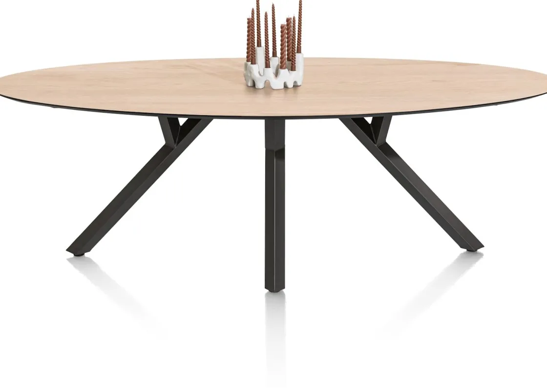 XOOON MINATO eetkamertafel - ellips - 240 x 110 cm - eiken look^ Tafelconfigurator|Eettafels
