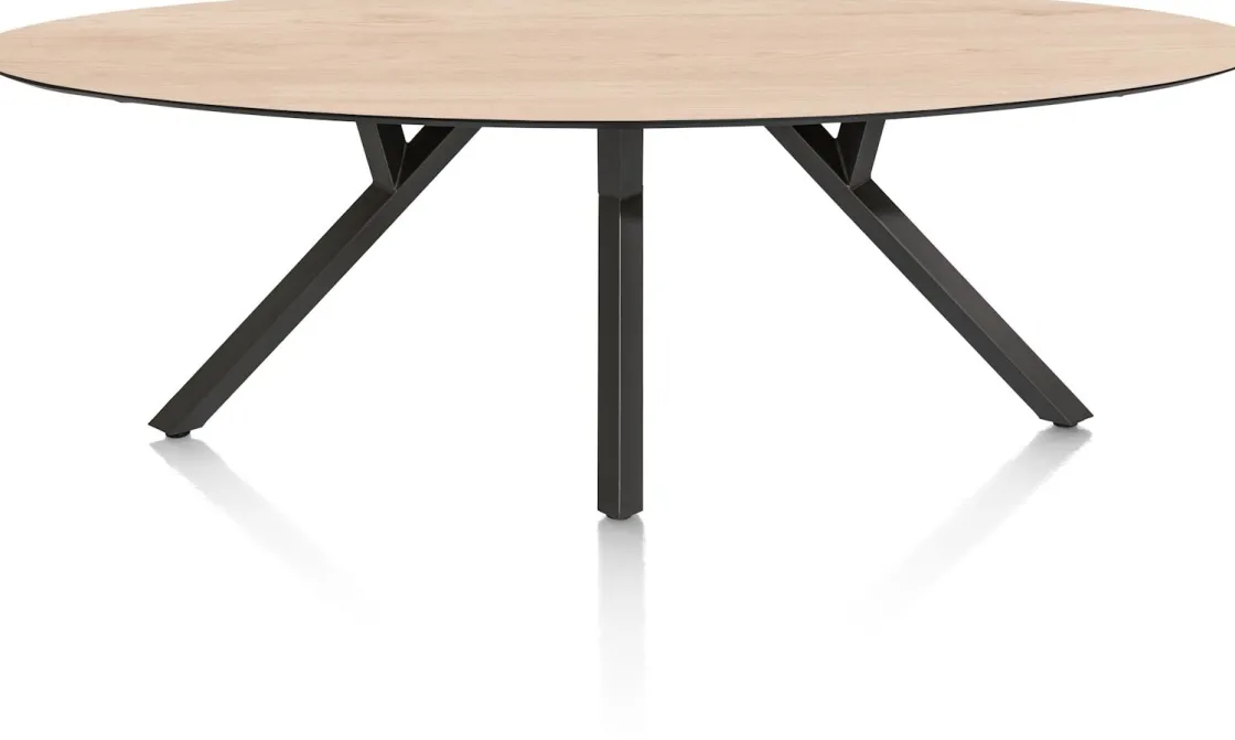 XOOON MINATO eetkamertafel - ellips - 240 x 110 cm - eiken look^ Tafelconfigurator|Eettafels