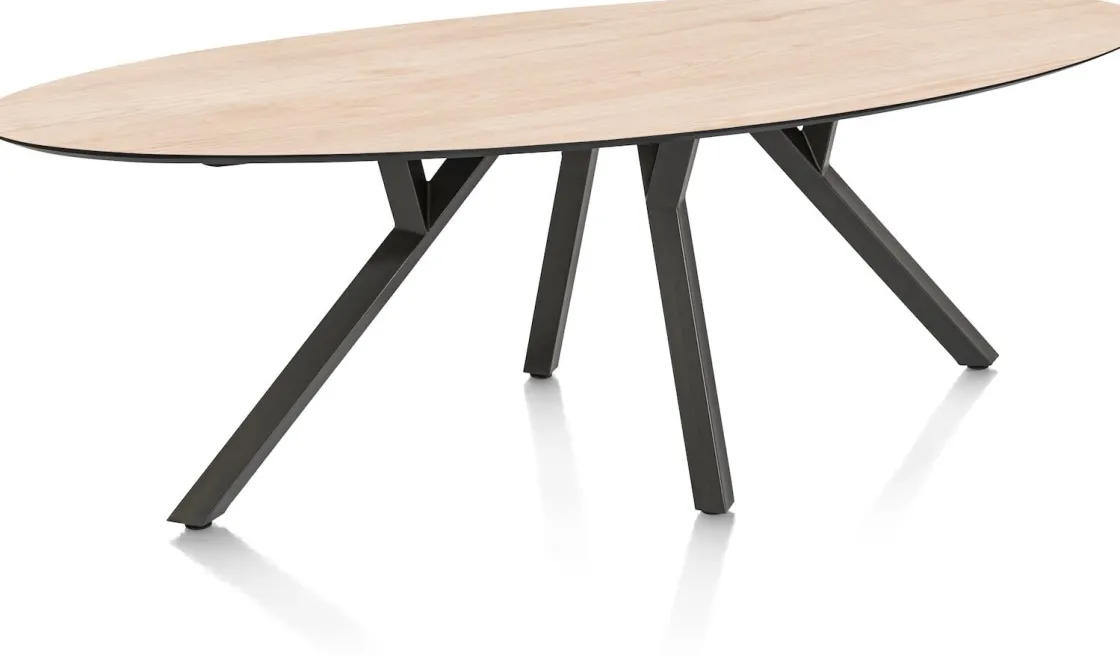 XOOON MINATO eetkamertafel - ellips - 240 x 110 cm - eiken look^ Tafelconfigurator|Eettafels