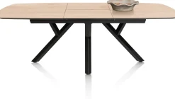 XOOON MINATO uitschuiftafel - ovaal - 180 (+ 60) x 110 cm - eiken look^ Uitschuiftafels|Eettafels