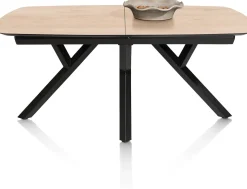 XOOON MINATO uitschuiftafel - ovaal - 180 (+ 60) x 110 cm - eiken look^ Uitschuiftafels|Eettafels