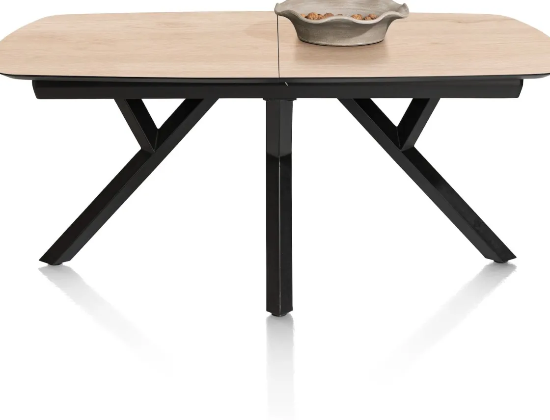 XOOON MINATO uitschuiftafel - ovaal - 180 (+ 60) x 110 cm - eiken look^ Uitschuiftafels|Eettafels