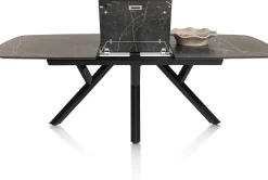 XOOON MINATO uitschuiftafel - ovaal - 180 (+ 60) x 110 cm - marmerlook^ Uitschuiftafels|Eettafels