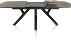 XOOON MINATO uitschuiftafel - ovaal - 180 (+ 60) x 110 cm - marmerlook^ Uitschuiftafels|Eettafels