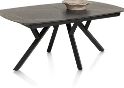 XOOON MINATO uitschuiftafel - ovaal - 180 (+ 60) x 110 cm - marmerlook^ Uitschuiftafels|Eettafels