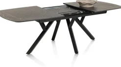 XOOON MINATO uitschuiftafel - ovaal - 180 (+ 60) x 110 cm - marmerlook^ Uitschuiftafels|Eettafels