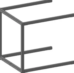 XOOON Modulo aanbouwrek in metaal 45 cm, 1 nivo -^ Wandmeubels