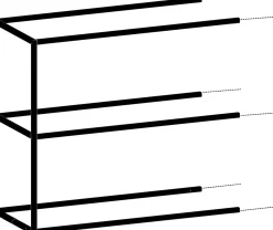 XOOON Modulo aanbouwrek in metaal 135 cm, 2 nivo's -^ Wandmeubels