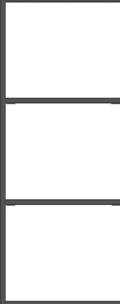 XOOON Modulo aanbouwrek in metaal 45 cm, 3 nivo's -^ Wandmeubels