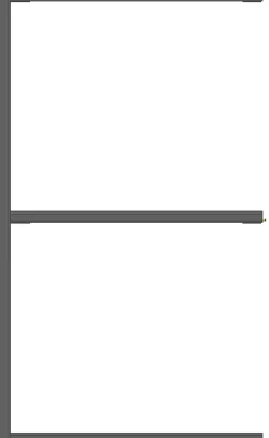 XOOON Modulo aanbouwrek in metaal 45 cm, 2 nivo's -^ Wandmeubels