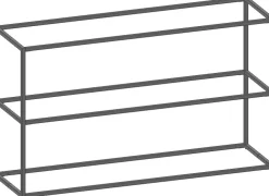 XOOON Modulo basisrek in metaal 135 cm, 2 nivo's -^ Wandmeubels