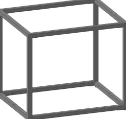 XOOON Modulo basisrek in metaal 45 cm, 1 nivo -^ Wandmeubels