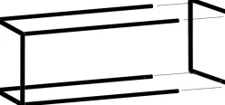 XOOON Modulo basisrek in metaal 90 cm, 1 nivo -^ Wandmeubels