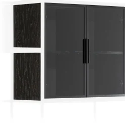XOOON Modulo kast in onyx 90 cm met glasdeuren -^ Bergkasten