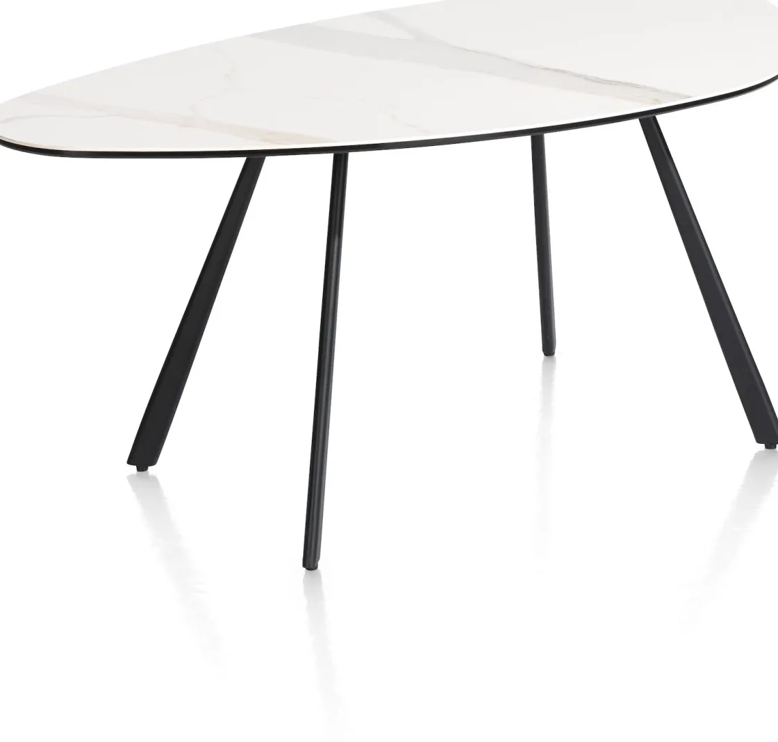 XOOON Montello hoge salontafel met keramiek blad 94x49cm^ Bijzettafel Sets|Salontafels