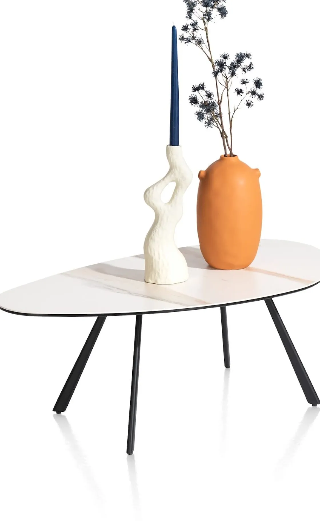 XOOON Montello lage salontafel met keramiek blad 94x49cm^ Bijzettafel Sets|Salontafels