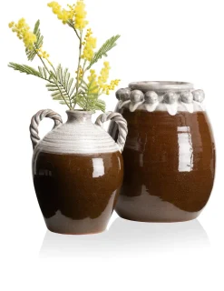 XOOON Nera vaas (H26cm) in de kleur Bruin - COCOmaison^ Woonaccessoires