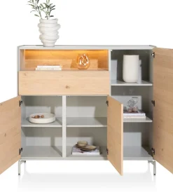 XOOON NIORA dressette 148 cm - naturel eiken^ Bergkasten