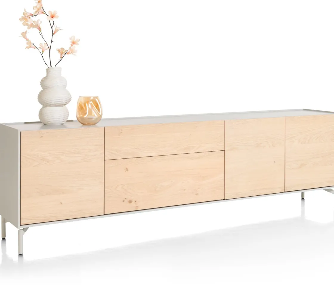 XOOON NIORA dressoir 240 cm - 3-deuren + 2-laden - naturel eiken^ Dressoirs