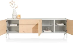 XOOON NIORA dressoir 240 cm - 3-deuren + 2-laden - naturel eiken^ Dressoirs