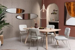 XOOON NIORA eetkamertafel 180 x 100 cm - rechthoek - naturel eiken^ Eettafels|Tafelconfigurator