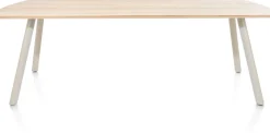 XOOON NIORA eetkamertafel 240 x 100 cm - rechthoek - zijdegrijs^ Tafelconfigurator|Eettafels