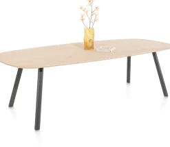 XOOON NIORA eetkamertafel 270 x 120 cm - deens ovaal - metalen poot^ Tafelconfigurator|Eettafels