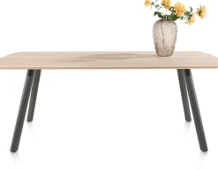 XOOON NIORA eetkamertafel 210 x 100 cm - metalen poot - grafiet^ Tafelconfigurator|Eettafels