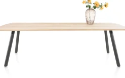 XOOON NIORA eetkamertafel 270 x 100 cm - metalen poot - grafiet^ Tafelconfigurator|Eettafels