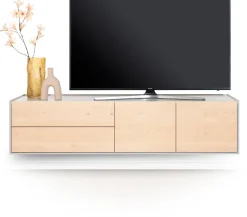XOOON NIORA lowboard 170 cm - 2-deuren + 2-laden - naturel eiken^ Tv-Meubelen|Dressoirs