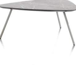 XOOON NIORA salontafel 85 x 77 cm - HPL marmer licht grijs^ Salontafels|Tafelconfigurator