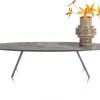 XOOON NIORA salontafel 150 x 50 cm - HPL marmer licht grijs - grafiet^ Salontafels|Tafelconfigurator