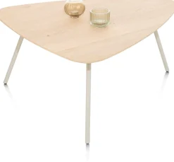XOOON NIORA salontafel 85 x 77 cm - eiken fineer - zijdegrijs^ Salontafels|Tafelconfigurator