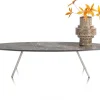 XOOON NIORA salontafel 150 x 50 cm - HPL marmer licht grijs^ Salontafels|Tafelconfigurator