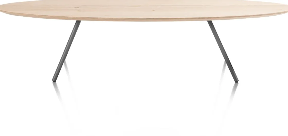 XOOON NIORA salontafel 150 x 50 cm - eiken fineer - grafiet^ Salontafels|Tafelconfigurator