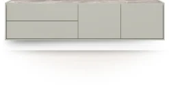 XOOON NOON lowboard 170 cm - 2-deuren + 2-laden - lichtgrijs^ Tv-Meubelen|Dressoirs